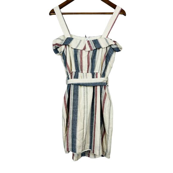 NEW! Flawless Tie Strap Apron Dress Stripe Loose Fit Summer Stripe - M - Picture 1 of 5